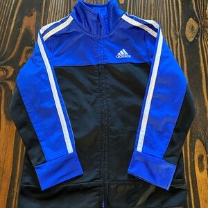 Adidas Royal Blue and Black zip-up Track Jacket size 4T